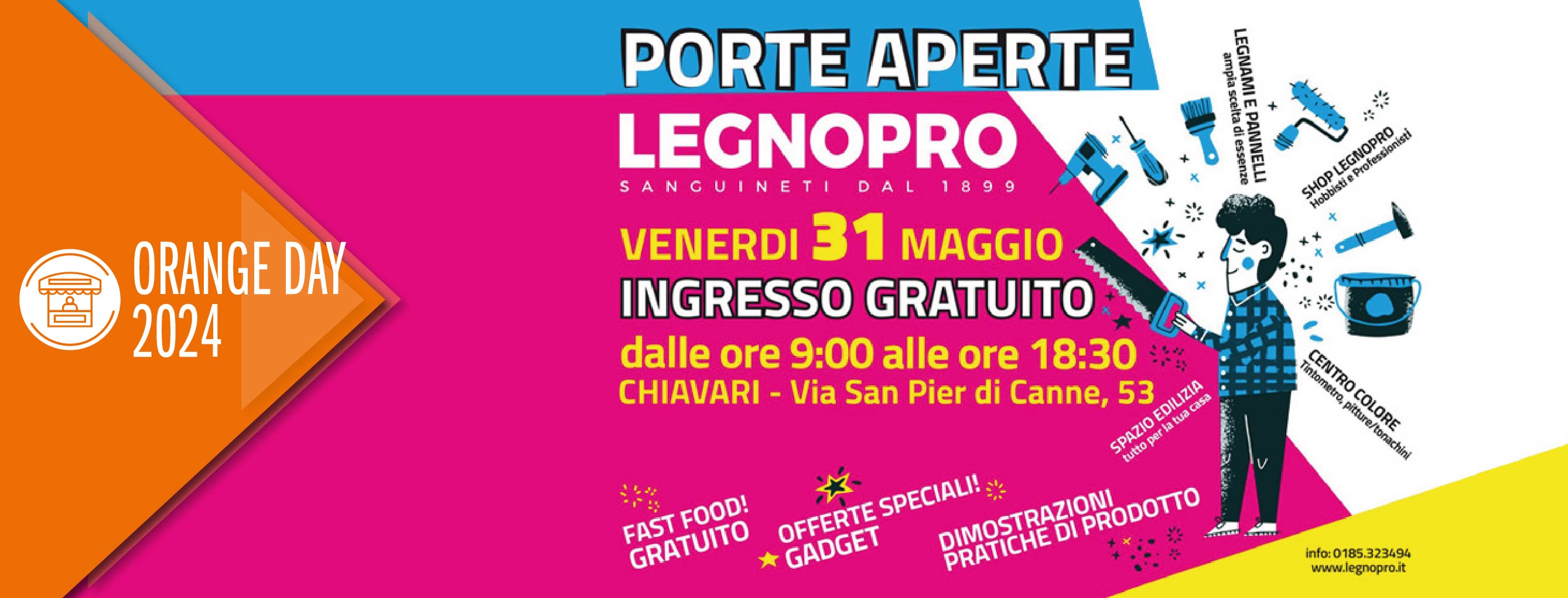 Orange Day - Porte Aperte LegnoPro - 31 Maggio - Chiavari, GE